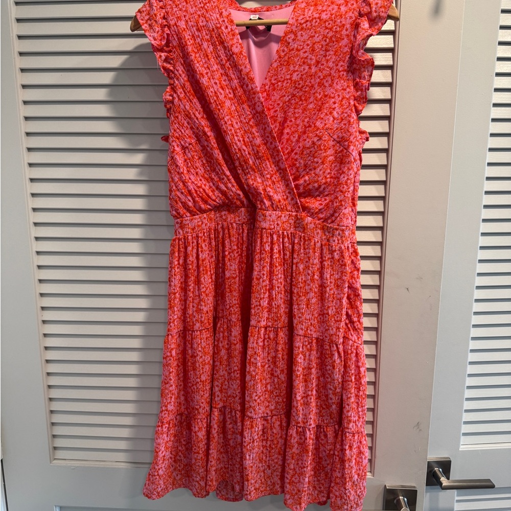 Floral Pink Sleeveless Dress